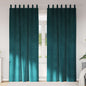Cortinas opacas 2 pcs Verde Escuro 140 x 245 cm Veludo