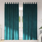 Cortinas com cortinas 2 pcs Verde-escuro 140 x 260 cm Veludo