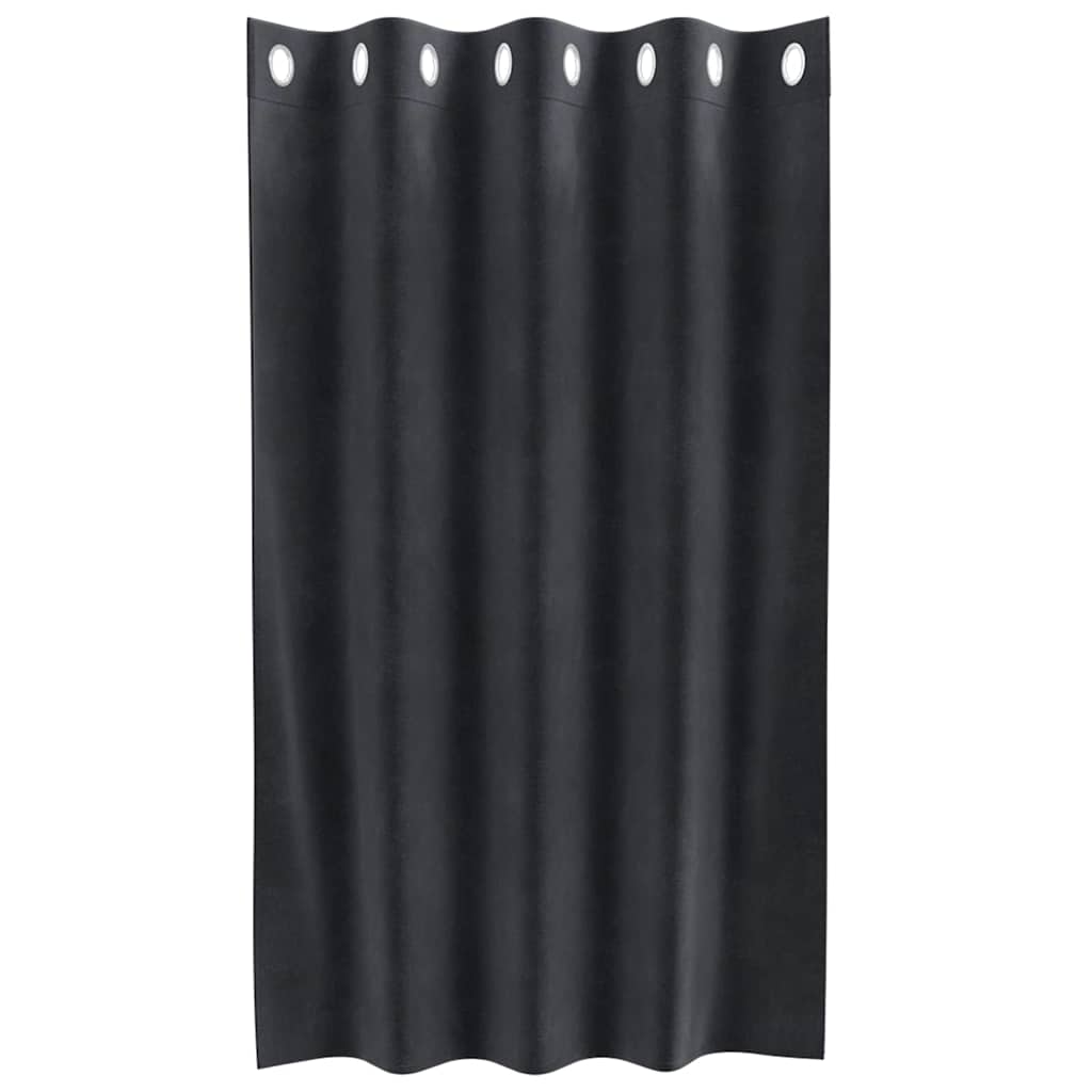 Cortinas com cortinas 2 pcs Cinzento escuro 140 x 140 cm Veludo