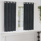 Cortinas com cortinas 2 pcs Cinzento escuro 140 x 175 cm Veludo