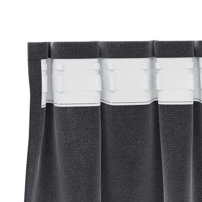 Cortinas com cortinas 2 pcs Cinzento escuro 140 x 140 cm Veludo