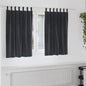 Cortinas com cortinas 2 pcs Cinza Escuro 140 x 140 cm Veludo