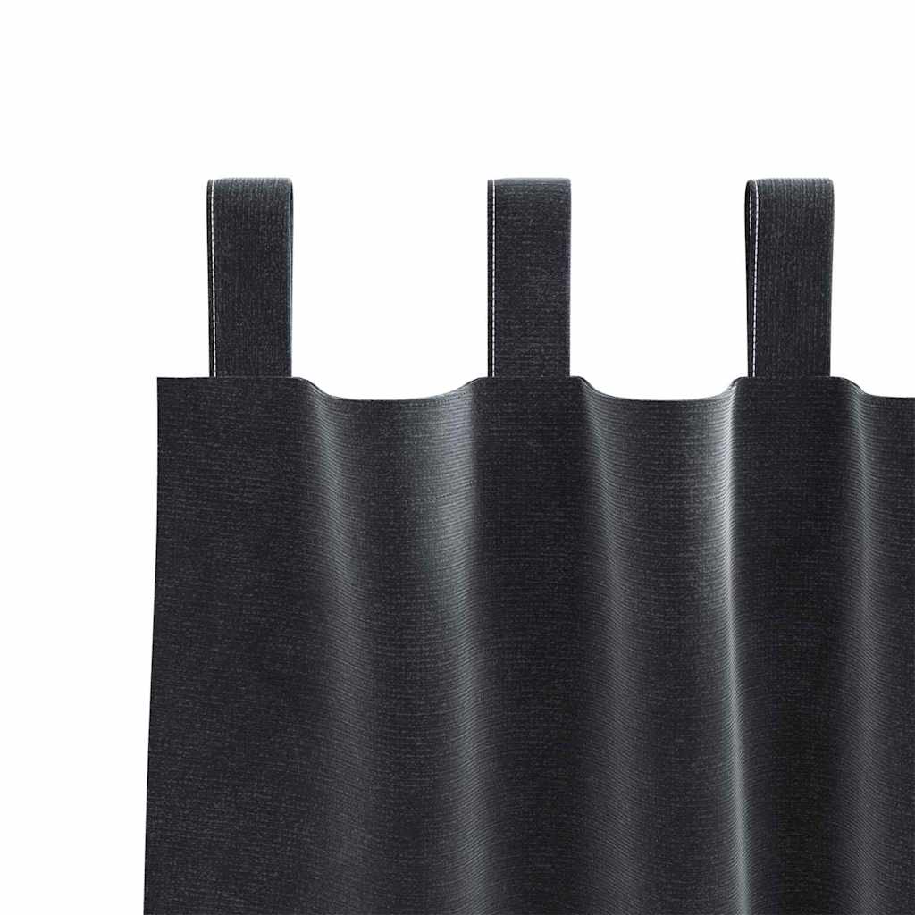 Cortinas com cortinas 2 pcs Cinzento escuro 140 x 225 cm Veludo