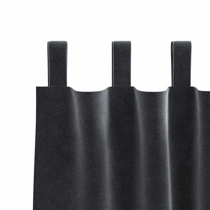 Cortinas com cortinas 2 pcs Cinzento escuro 140 x 225 cm Veludo