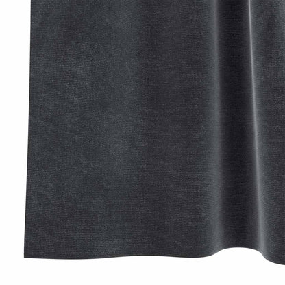 Cortinas com cortinas 2 pcs Cinzento escuro 140 x 260 cm Veludo