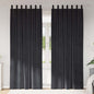 Cortinas com cortinas 2 pcs Cinzento escuro 140 x 260 cm Veludo