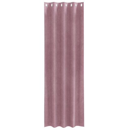 Cortinas com cortinas 2 pcs Rosa escura 140 x 225 cm Veludo