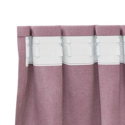 Cortinas com cortinas 2 pcs Rosa Escuro 140 x 245 cm Veludo