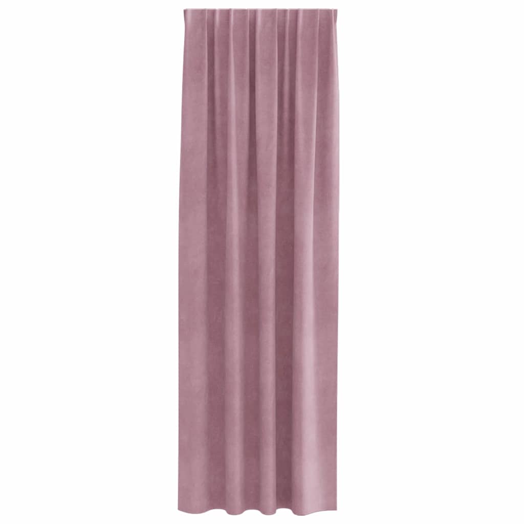 Cortinas com cortinas 2 pcs Rosa Escuro 140 x 245 cm Veludo