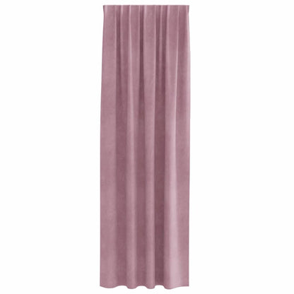 Cortinas com cortinas 2 pcs Rosa Escuro 140 x 245 cm Veludo