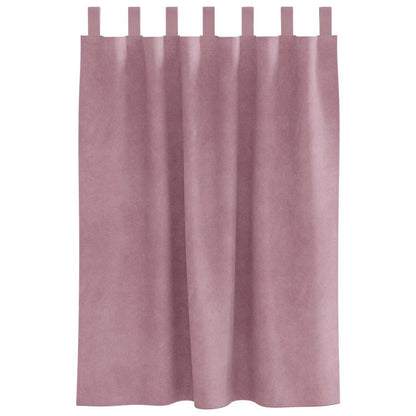 Cortinas com cortinas 2 pcs Rosa escura 140 x 140 cm Veludo