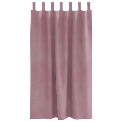 Cortinas com cortinas 2 pcs Rosa escura 140 x 175 cm Veludo