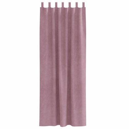Cortinas com cortinas 2 pcs Rosa Escuro 140 x 245 cm Veludo