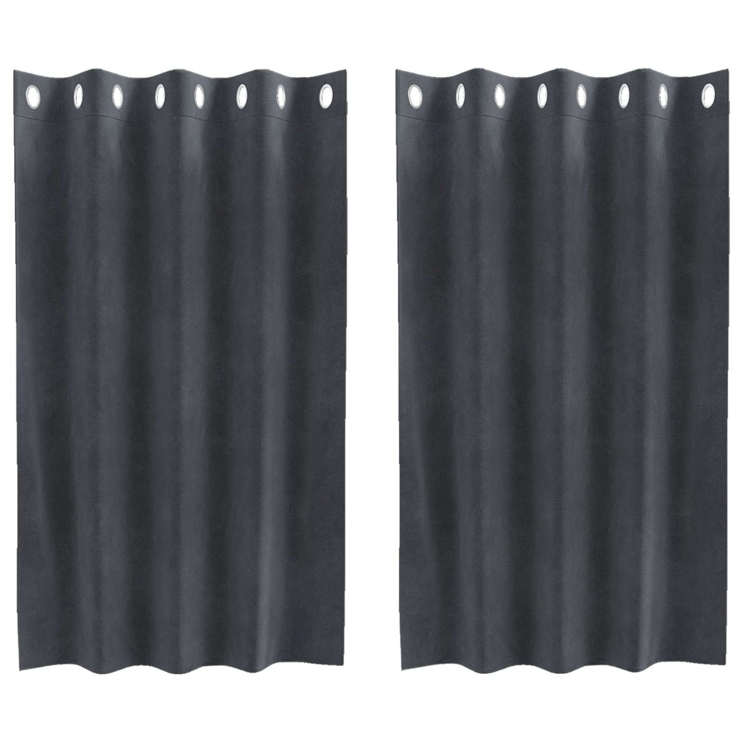 Cortinas opacas 2 pcs Cinzento-claro 140 x 140 cm Veludo
