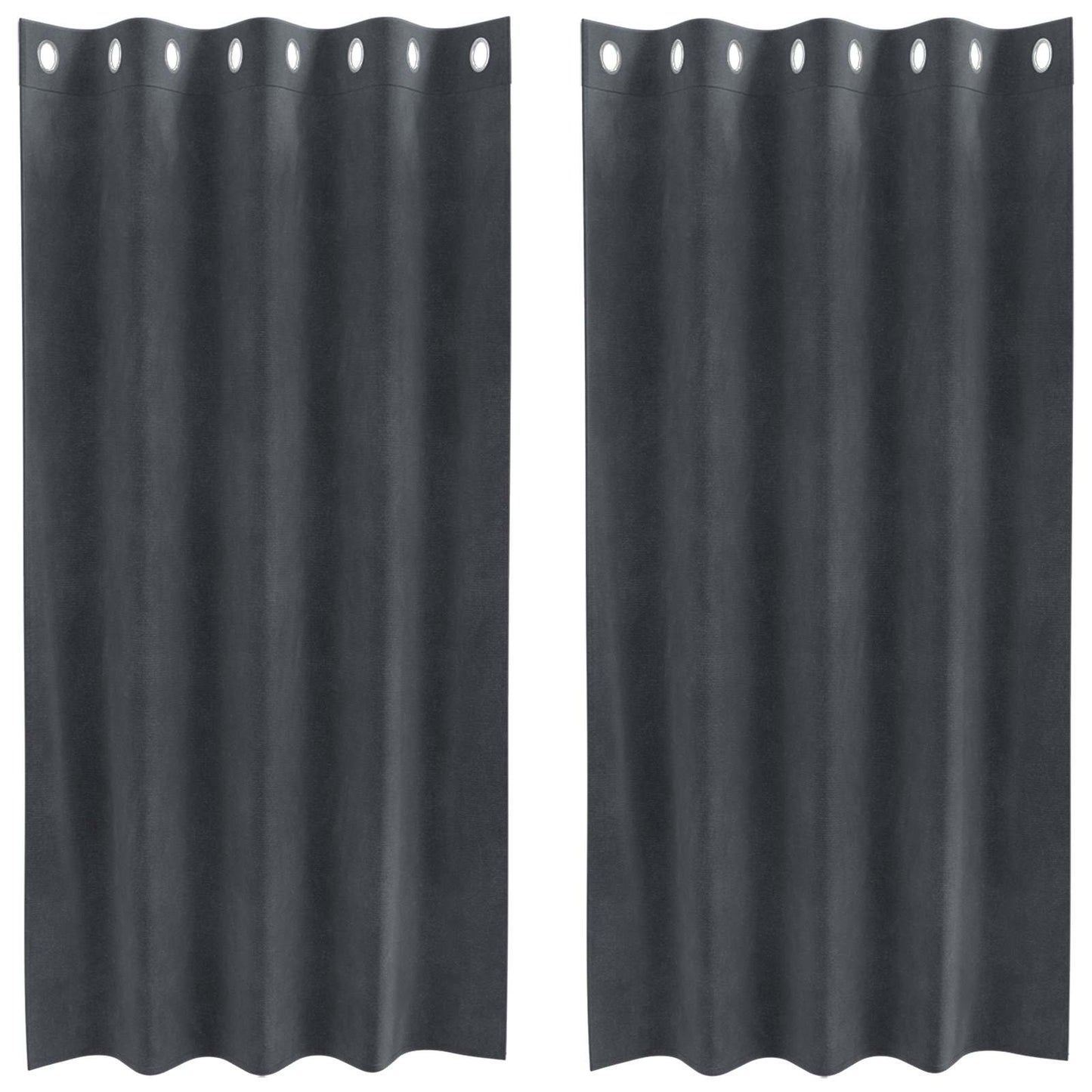 Cortinas opacas 2 pcs Cinzento-claro 140 x 175 cm Veludo