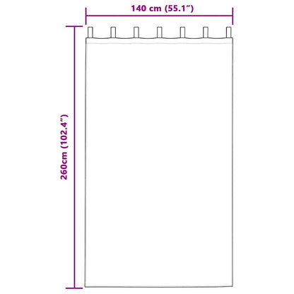 Cortinas com cortinas 2 pcs Cinzento-claro 140 x 260 cm Veludo