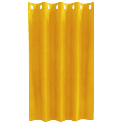 Cortinas 2 pcs amarelo mostarda 140 x 140 cm Veludo