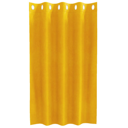 Cortinas opacas 2 pcs Amarelo Mostarda 140 x 140 cm Veludo