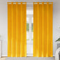 Cortinas 2 pcs amarelo mostarda 140 x 245 cm Veludo
