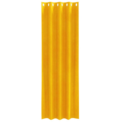 Cortinas 2 pcs amarelo mostarda 140 x 245 cm Veludo