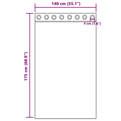 Cortinas opacas 2 pcs Cinzento-claro 140 x 175 cm Veludo