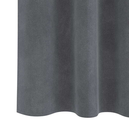 Cortinas com cortinas 2 pcs Cinzento-claro 140 x 175 cm Veludo