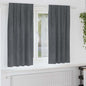 Cortinas com cortinas 2 pcs Cinzento-claro 140 x 175 cm Veludo