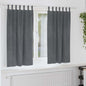 Cortinas com cortinas 2 pcs Cinzento-claro 140 x 175 cm Veludo