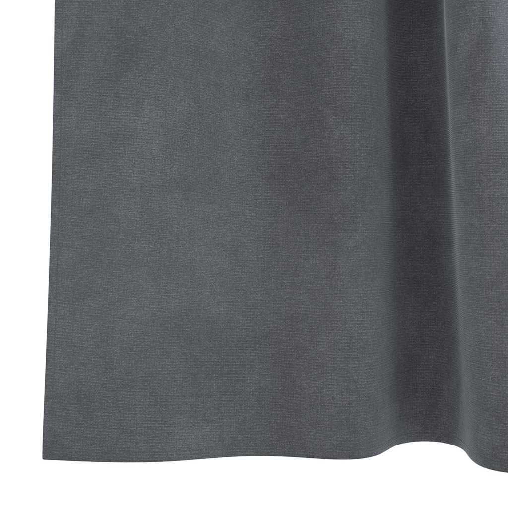 Cortinas com cortinas 2 pcs Cinzento-claro 140 x 225 cm Veludo