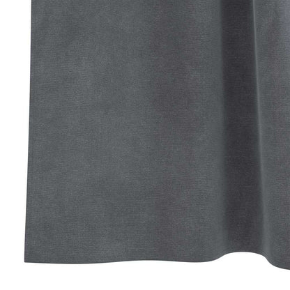 Cortinas com cortinas 2 pcs Cinzento-claro 140 x 225 cm Veludo