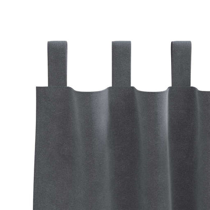 Cortinas com cortinas 2 pcs Cinzento-claro 140 x 245 cm Veludo