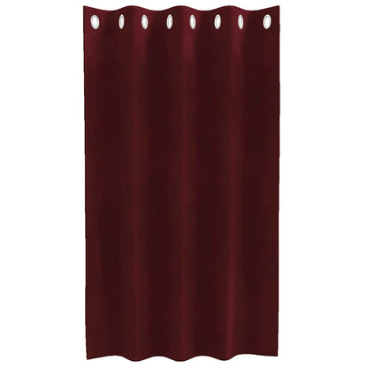 Cortinas com cortinas 2 pcs vermelho tinto 140 x 140 cm Veludo