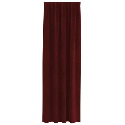 Cortinas com cortinas 2 pcs vermelho tinto 140 x 245 cm Veludo