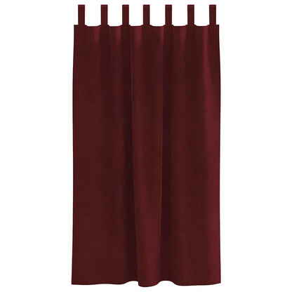 Cortinas com cortinas 2 pcs vermelho tinto 140 x 175 cm Veludo