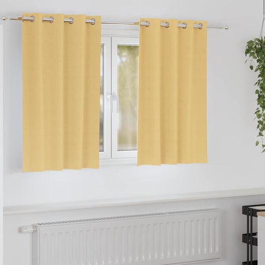 Cortinas opacas com cortinas Bege Poliéster