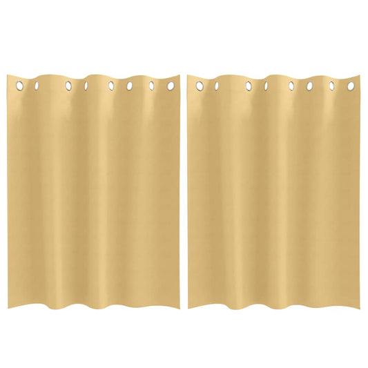 Cortinas opacas com cortinas Bege Poliéster