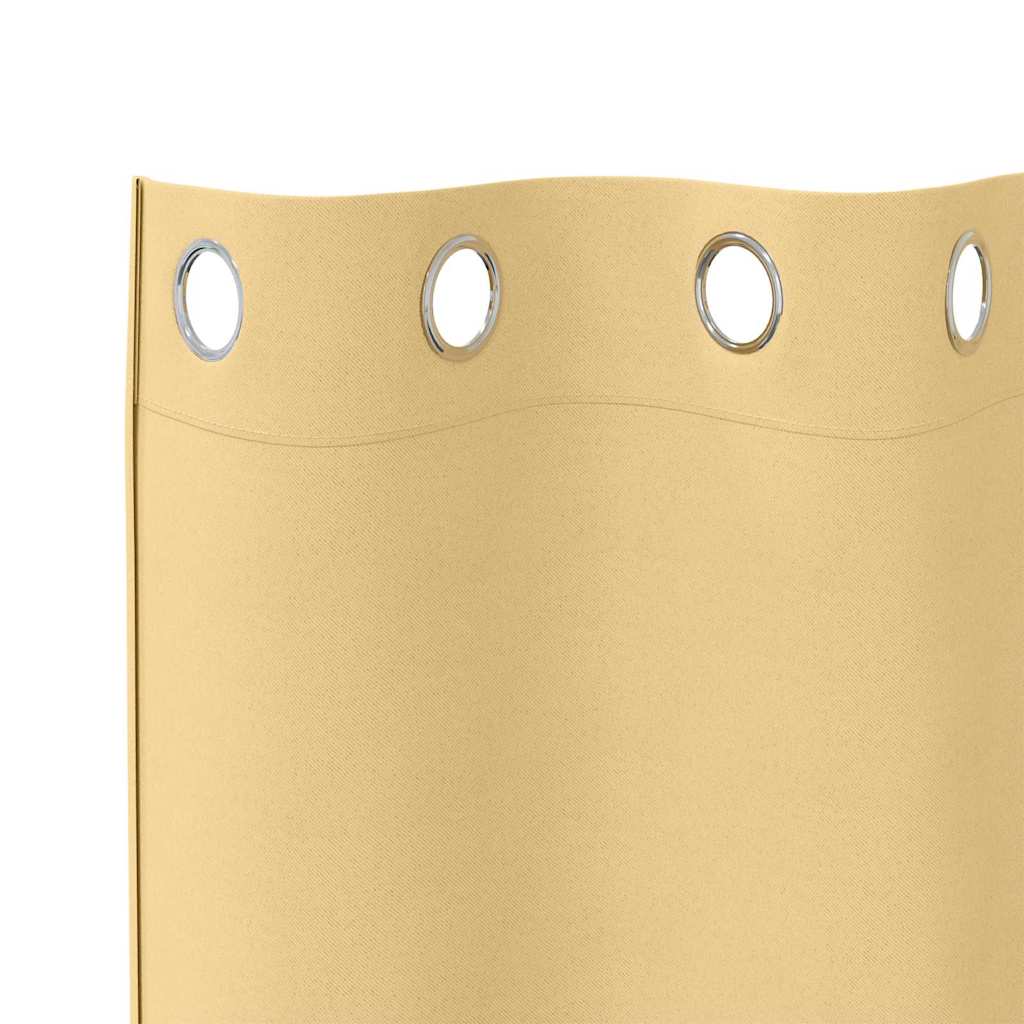 Cortinas opacas com cortinas Bege Poliéster