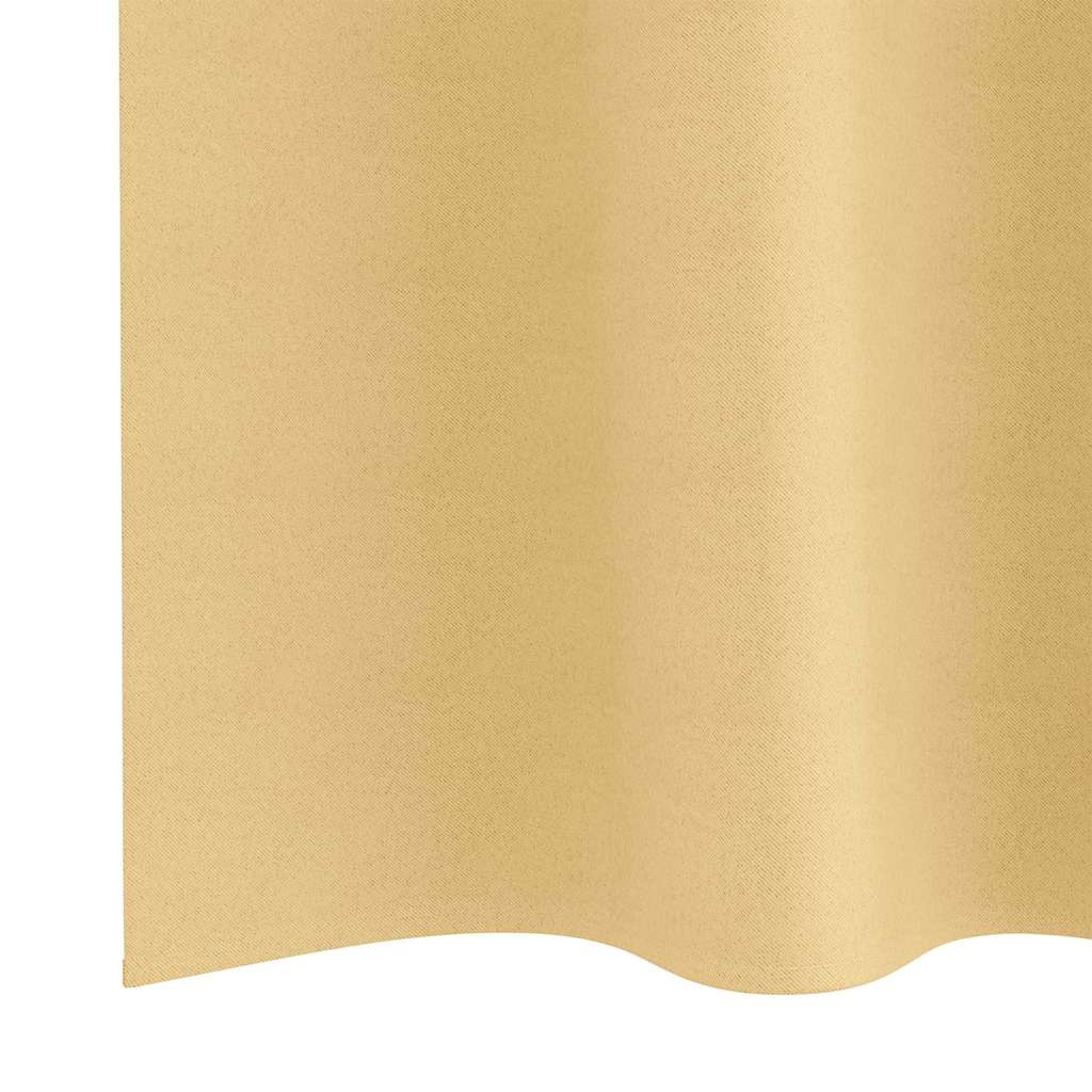 Cortinas opacas com cortinas Bege Poliéster