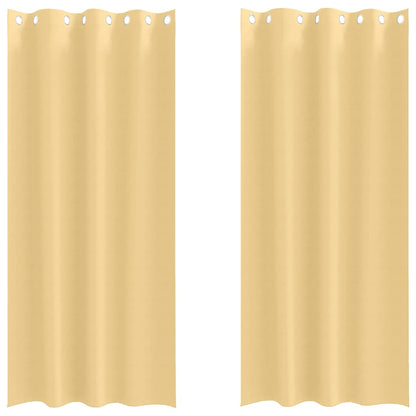 Cortinas opacas com cortinas Bege Poliéster