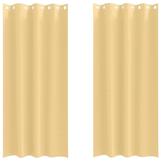 Cortinas opacas com cortinas Bege Poliéster