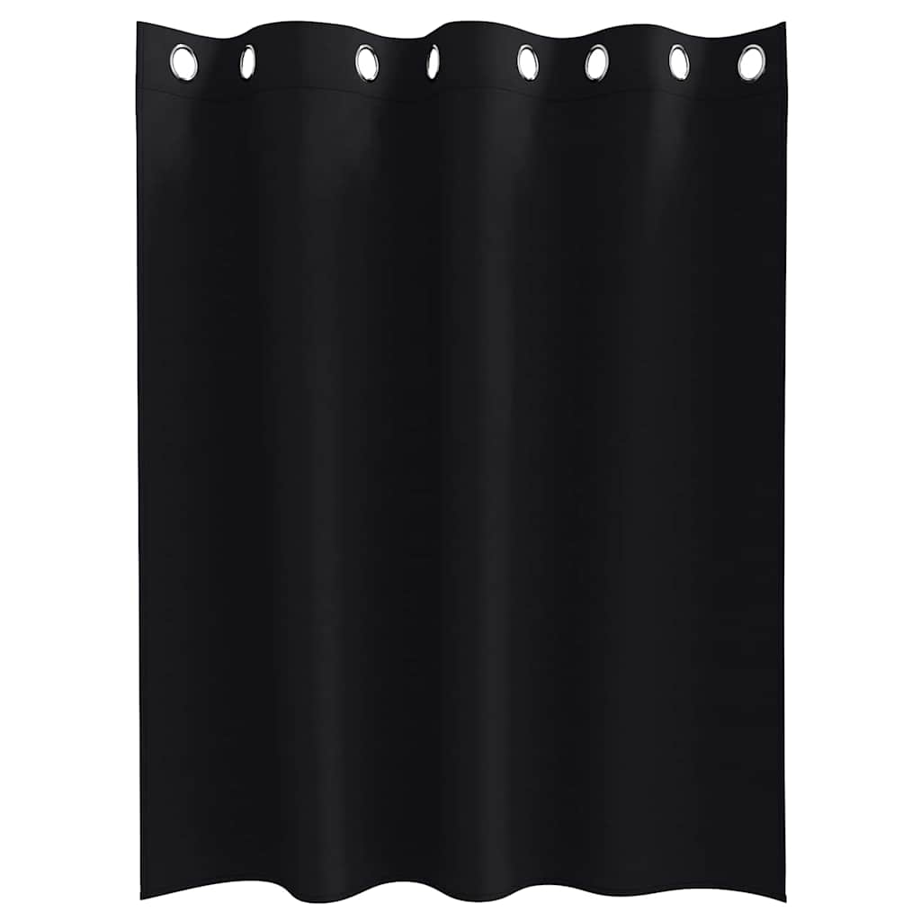 Cortinas opacas com cortinas Preto Poliéster