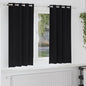 Cortinas opacas com cortinas Preto Poliéster