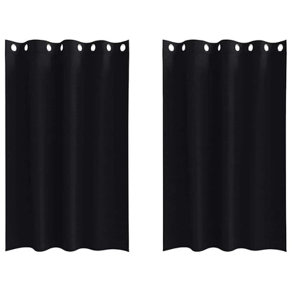 Cortinas opacas com cortinas Preto Poliéster