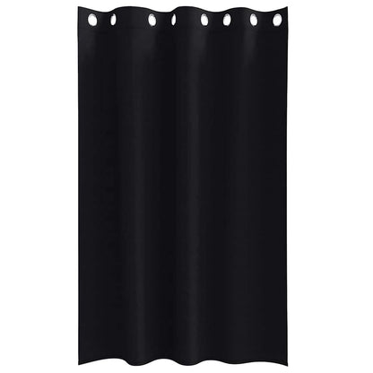 Cortinas opacas com cortinas Preto Poliéster