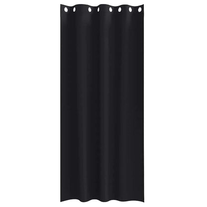 Cortinas opacas com cortinas Preto Poliéster