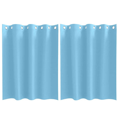 Cortinas opacas com cortinas Azul Claro Poliéster