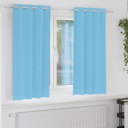 Cortinas opacas com cortinas Azul Claro Poliéster