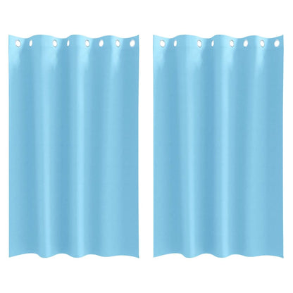 Cortinas opacas com cortinas Azul Claro Poliéster