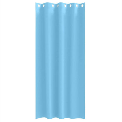 Cortinas opacas com cortinas Azul Claro Poliéster