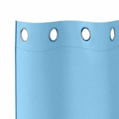 Cortinas opacas com cortinas Azul Claro Poliéster